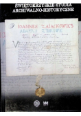 Świętokrzyskie studia archiwalno historyczne