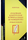 Stosowanie konstytucji w świetle zasady jej nadrzędności