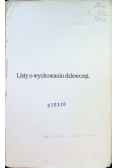 Listy o wychowaniu dziewcząt 1914 r.