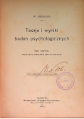 Teorje i wyniki badań psychologicznych Część 1 1902 r.