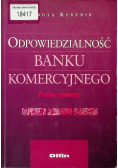 Odpowiedzialność banku komercyjnego
