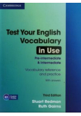 Test Your Eng Vocabulary in Use Pre - intermediate Intermediate