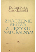 Znaczenie słowa w języku naturalnym