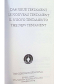 Das neue Testament Le Nouveau Testament The New Testament