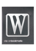 Metalowa zakładka - Litera W Clip-on