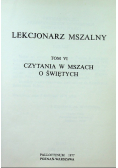 Lekcjonarz mszalny Tom VI