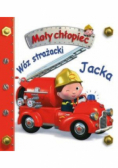 Mały chłopiec. Wóz strażacki Jacka