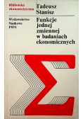 Funkcje jednej zmiennej w badaniach ekonomicznych