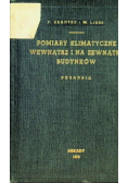 Pomiary klimatyczne wewnątrz i na zewnątrz budynków