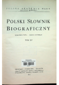 Polski Słownik Biograficzny Tom XV