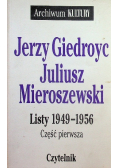 Giedroyc Mieroszewski Listy 1949 - 1956 Część 2