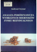 Analiza porównawcza wybranych mierników zysku rezydualnego