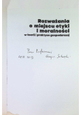 Rozważania o miejscu etyki i moralności w teorii i praktyce gospodarczej
