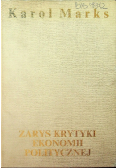 Zarys krytyki ekonomii politycznej