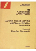 Słownik górnołużycki Abrahama Frencla