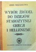 Wybór źródeł do dziejów starożytnej Grecji i Hellenizmu