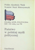Państwo w polskiej myśli politycznej