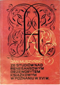 Ze studiów nad Renesansowym Drzeworytem Książkowym w Poznaniu w XVI w.