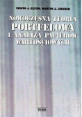 Nowoczesna teoria portfelowa i analiza papierów wartościowych