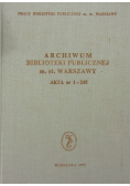 Archiwum Biblioteki Publicznej m.st. Warszawy akta Nr 1-245