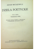 Dzieła Poetyckie 1933 r