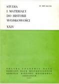 Studia i materiały do historii wojskowości Tom XXIV