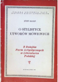 O stylistyce utworów mówionych