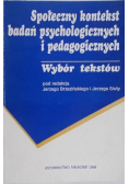 Brzeziński Jerzy - Społeczny kontekst badań psychologicznych i pedagogicznych