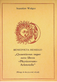 Benedykta Hessego "Quaestiones super octo libros Physicorum Aristotelis"