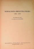 Współczesna Biblistyka Polska 1945 1970