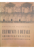 Elementy i detale architektoniczne w rozwoju historycznym