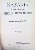Kazania na uroczystości i święta Niepokalanej Dziewicy Bogarodzicy, 1908 r.