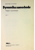 Teoria samochodu Dynamika samochodu Napęd i hamowanie Tom 1