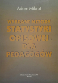 Wybrane metody statystyki opisowej dla pedagogów
