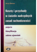 Koszty i przychody w świetle nadrzędnych