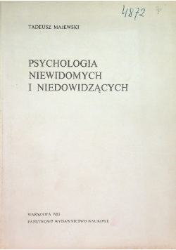 Psychologia niewidomych i niedowidzących