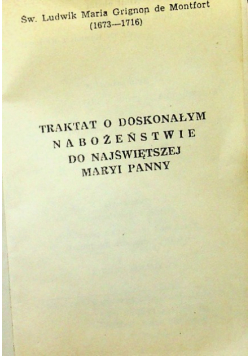 Traktat o doskonałym nabożeństwie 1947