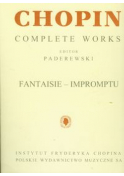 Chopin Complete Works Fantaisie-impromptu