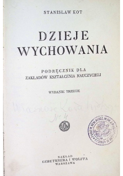 Dzieje wychowania 1931r.