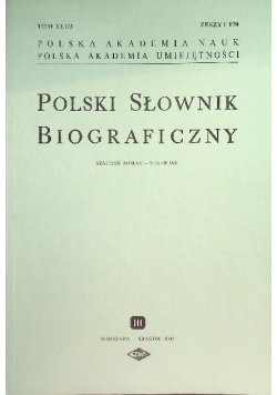 Polski słownik biograficzny Zeszyt 170