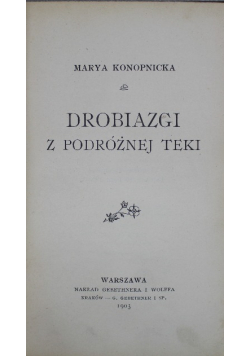 Drobiazgi z podróżnej teki 1903 r