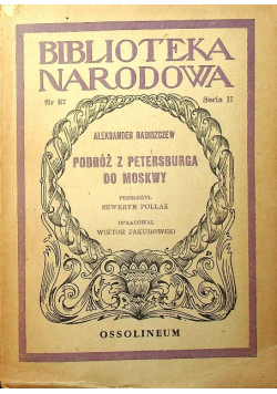 Podróż z Petersburga do Moskwy