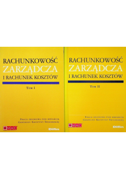 Rachunkowość zarządcza i rachunek kosztów Tom 1 i 2