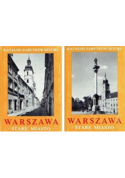 Katalog zabytków sztuki Warszawa stare miasto Tom 1 i 2