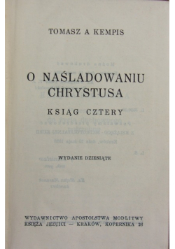 O naśladowaniu Chrystusa