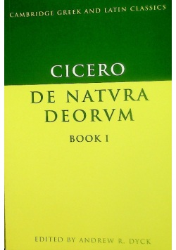 Cicero: De Natvra Deorvm, Book 1