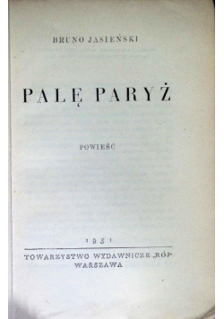 Palę Paryż 1931 r.