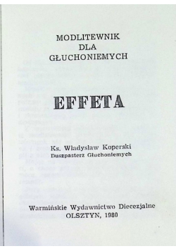 Modlitewnik dla głuchoniemych Effeta