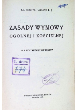 Zasady wymowy 1927 r.