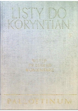 Listy do Koryntian Wstęp przekład komentarz